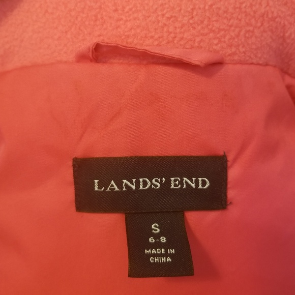 Land's End Pink Down Vest - Picture 4 of 6